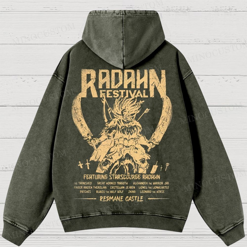 Elden Ring Radahn Festival Washed Hoodies 