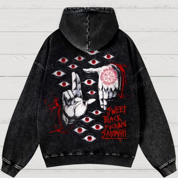 Occult Eye Ritual Washed Hoodies