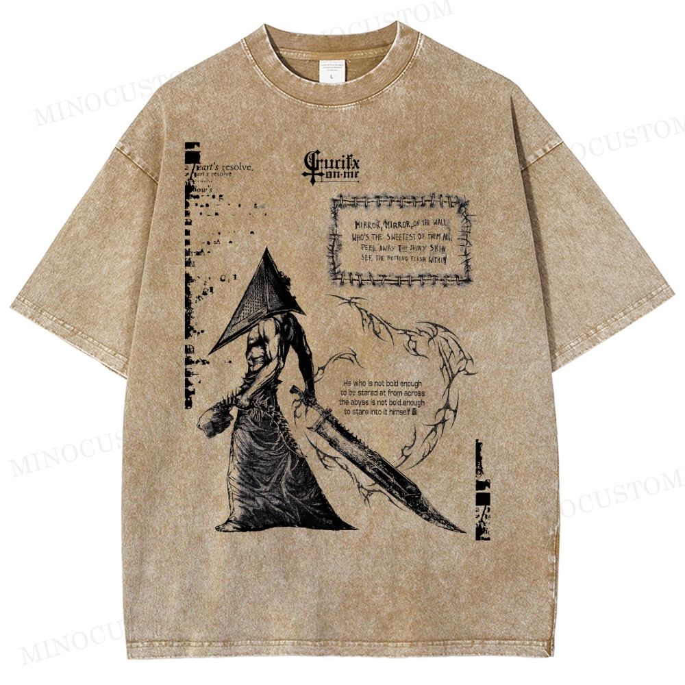 Vintage Silent Hill Tee: Retro Gamer  Washed T-Shirt 