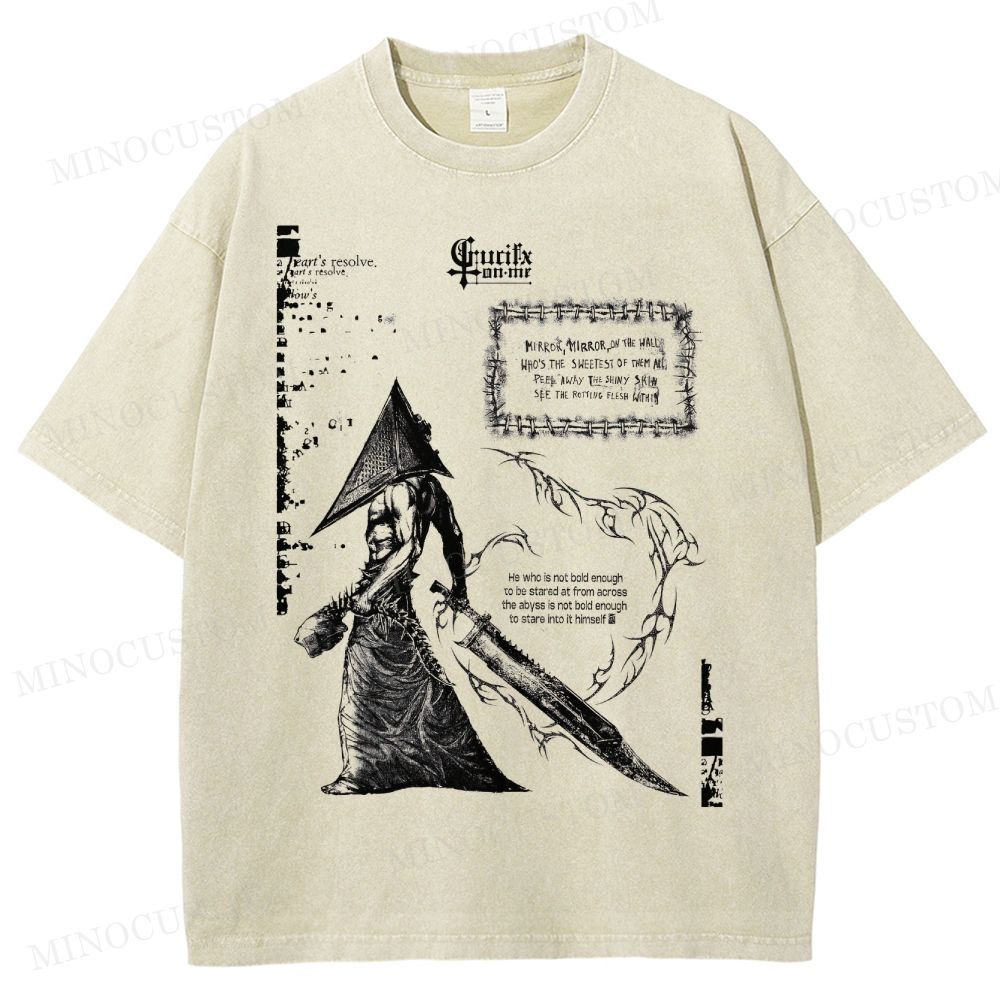 Vintage Silent Hill Tee: Retro Gamer Washed T-Shirt