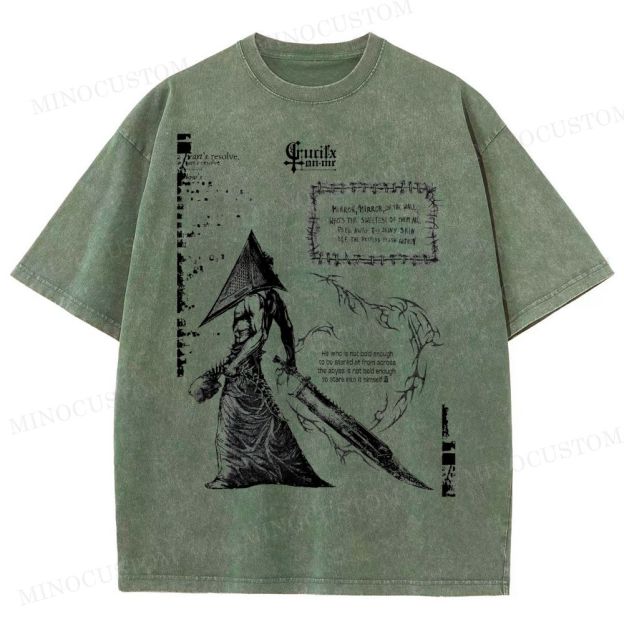 Vintage Silent Hill Tee: Retro Gamer  Washed T-Shirt 