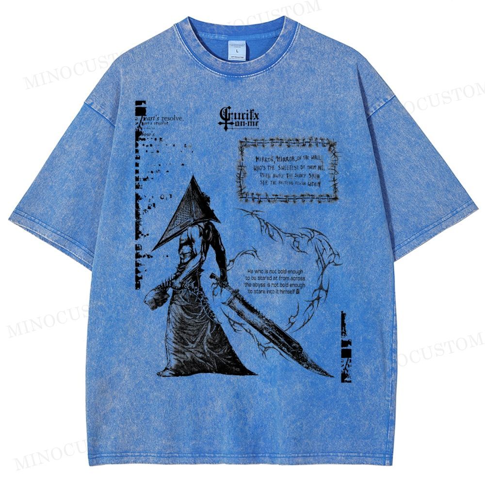 Vintage Silent Hill Tee: Retro Gamer  Washed T-Shirt 