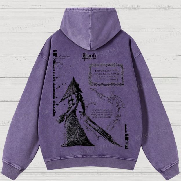 Vintage Silent Hill Tee: Retro Gamer Washed Hoodies 