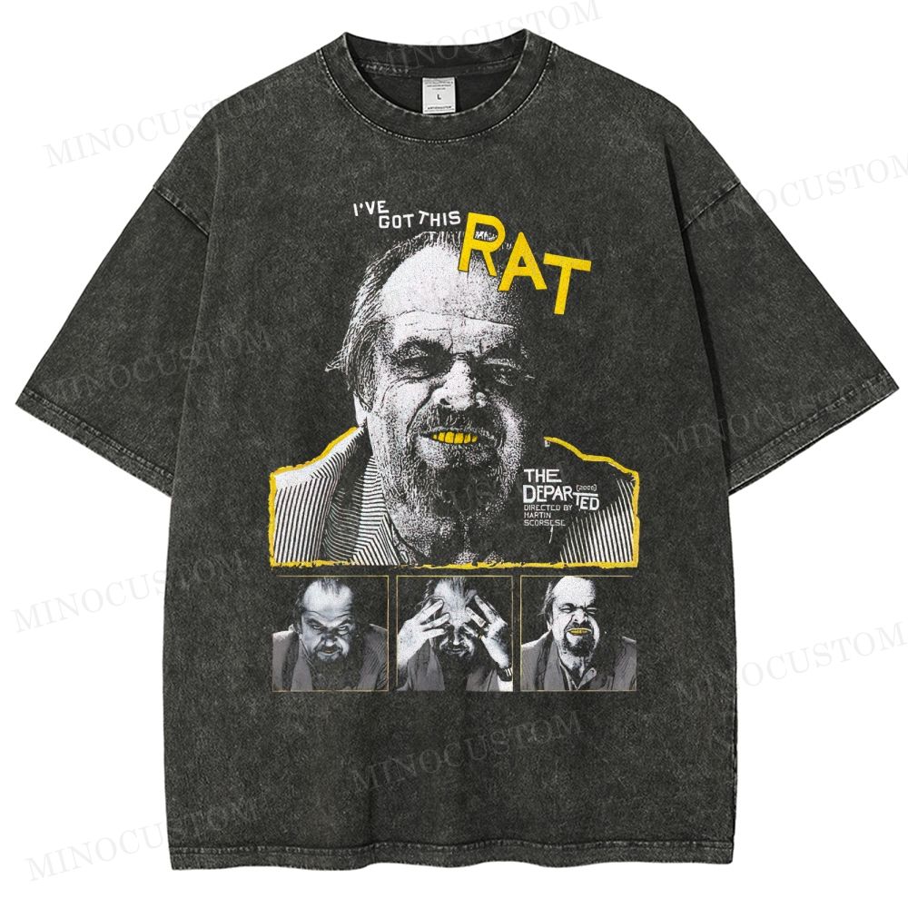 The Departed Crime Thriller Graphic Washed T-Shirt