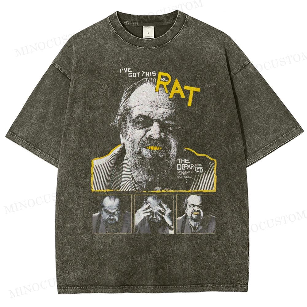 The Departed Crime Thriller Graphic Washed T-Shirt