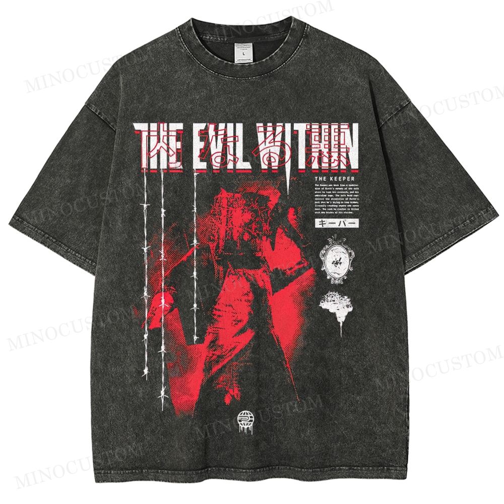 The Evil Within Survival Horror Graphic Washed T-Shirt