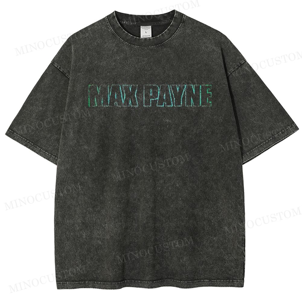 Max Payne Action Shooter Graphic Washed T-Shirt
