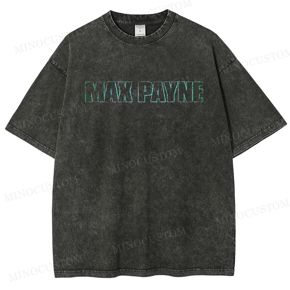 Max Payne Action Shooter Graphic Washed T-Shirt