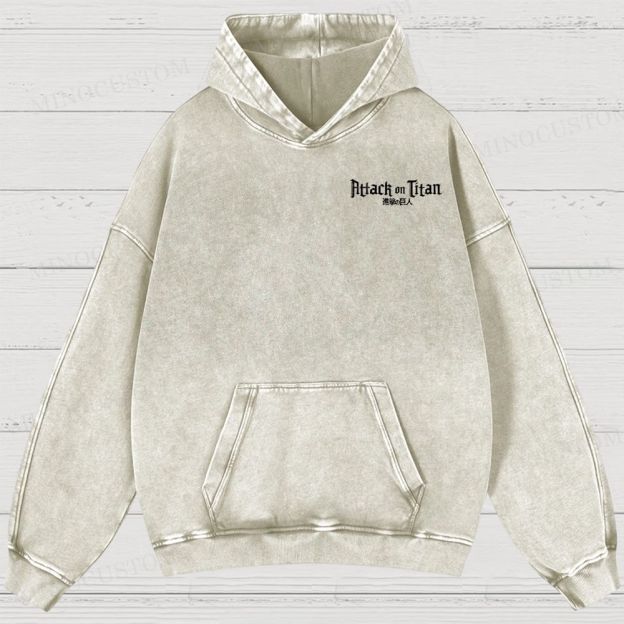 Attack on Titan Anime Washed Hoodies 