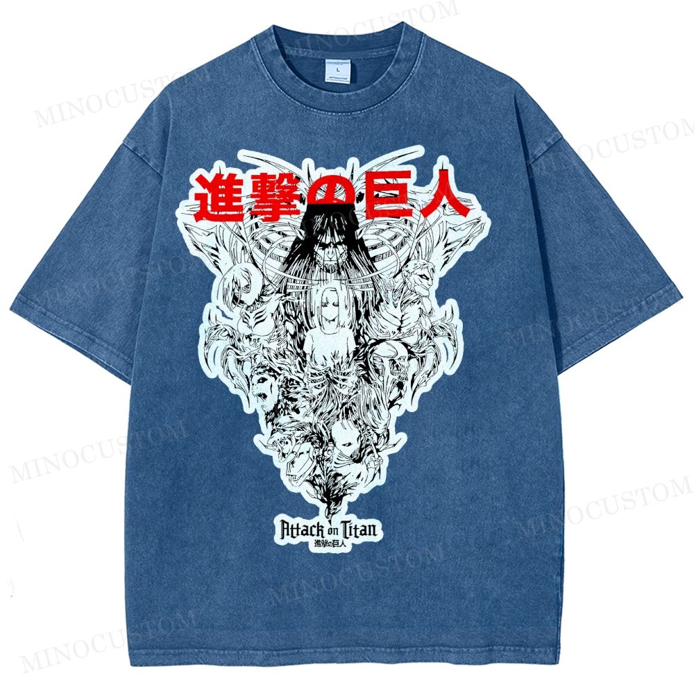 Attack on Titan Anime Washed T-Shirt 