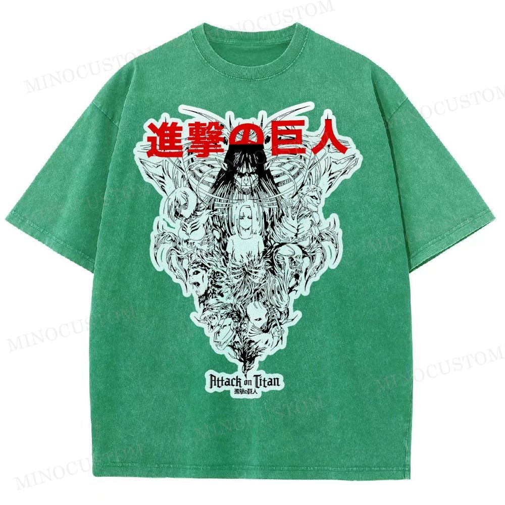 Attack on Titan Anime Washed T-Shirt 