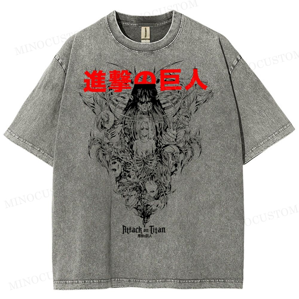 Attack on Titan Anime Washed T-Shirt 