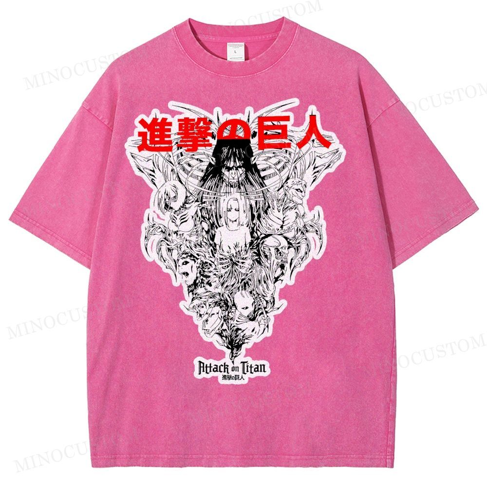 Attack on Titan Anime Washed T-Shirt 