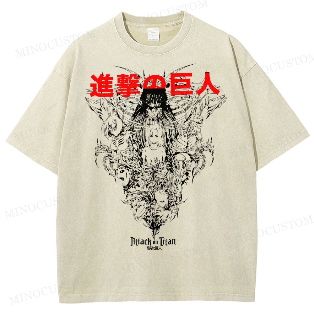Attack on Titan Anime Washed T-Shirt 