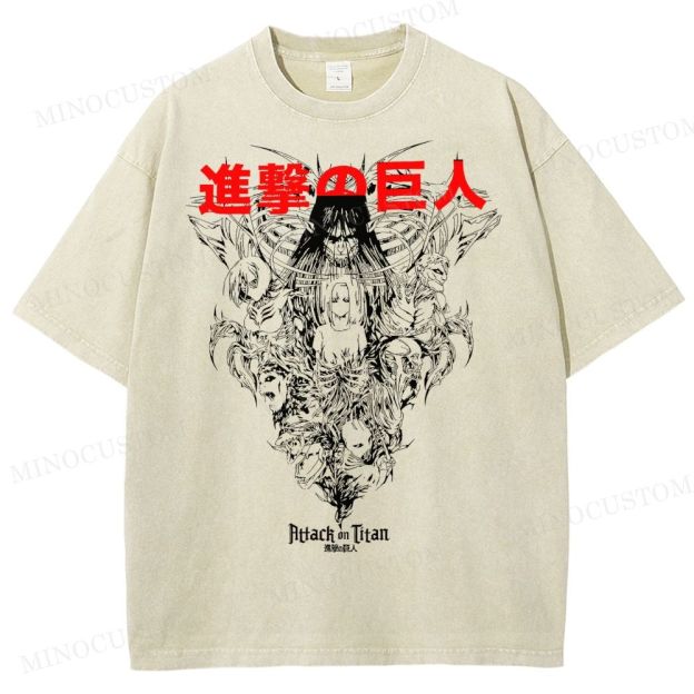 Attack on Titan Anime Washed T-Shirt 