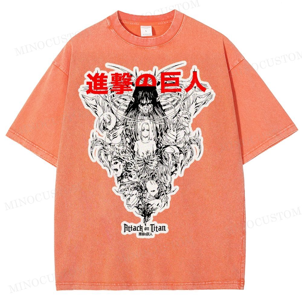 Attack on Titan Anime Washed T-Shirt 