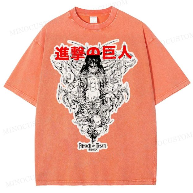 Attack on Titan Anime Washed T-Shirt 