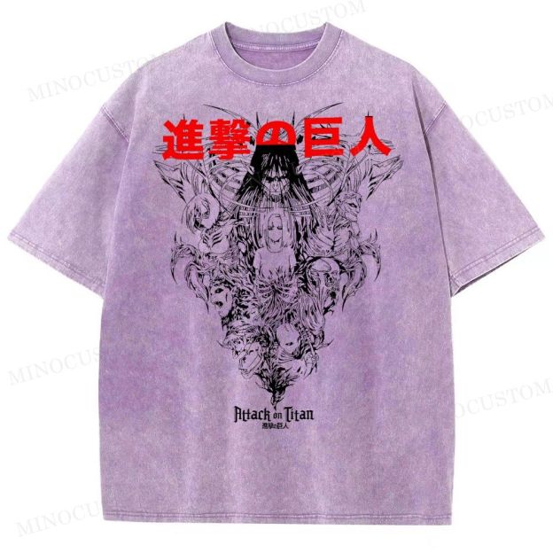 Attack on Titan Anime Washed T-Shirt 