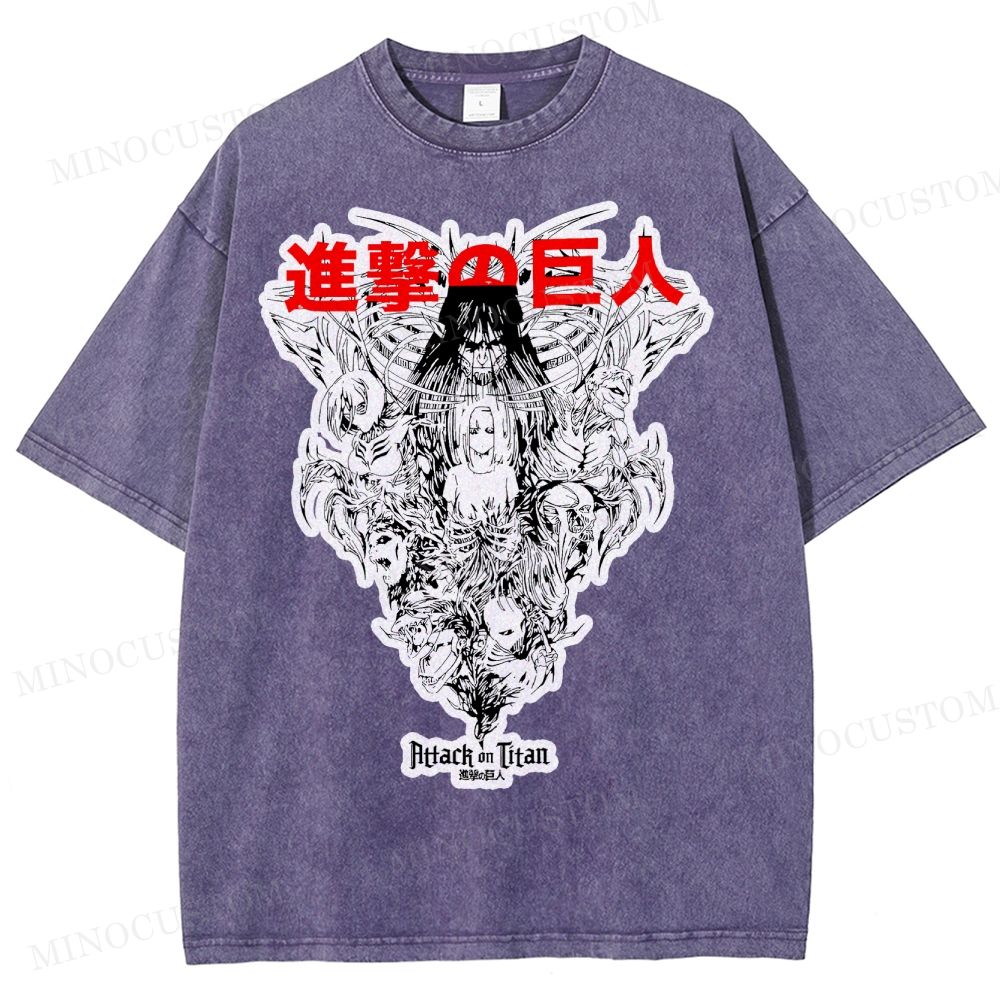 Attack on Titan Anime Washed T-Shirt 