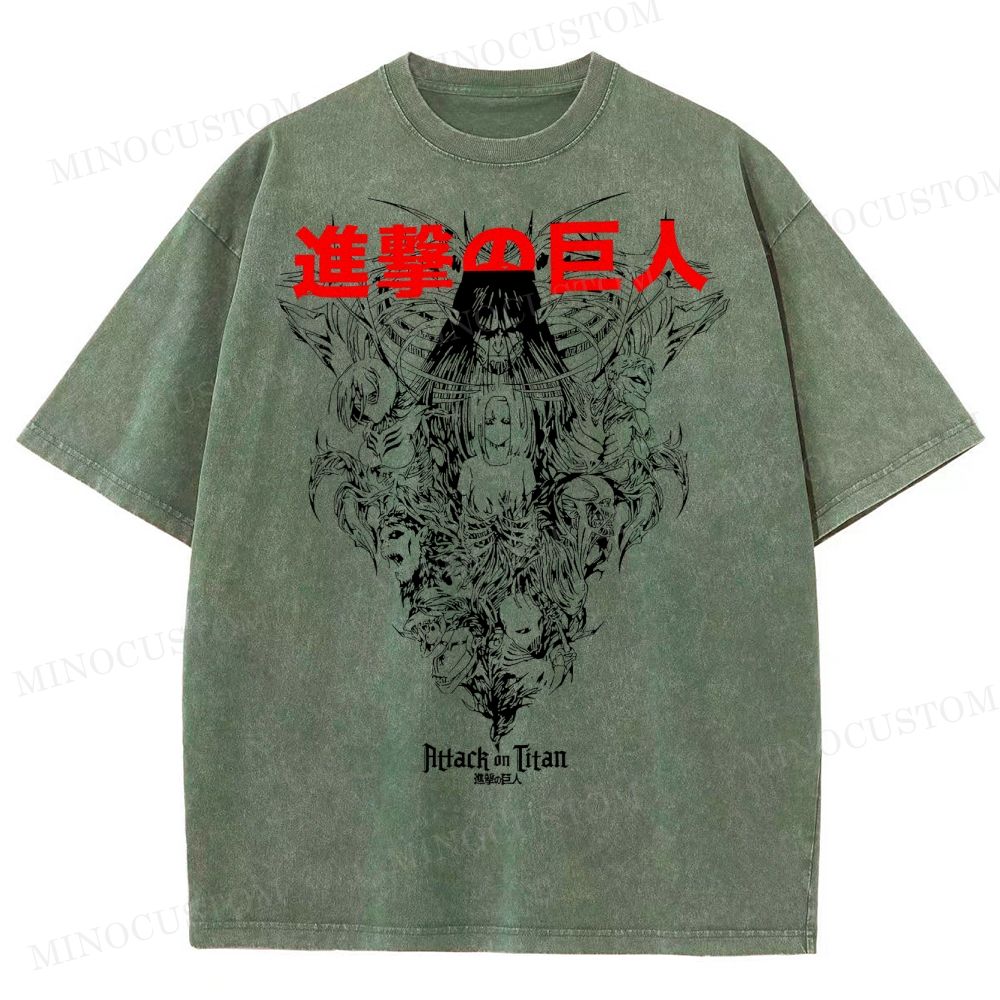 Attack on Titan Anime Washed T-Shirt 