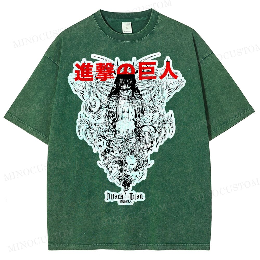 Attack on Titan Anime Washed T-Shirt 