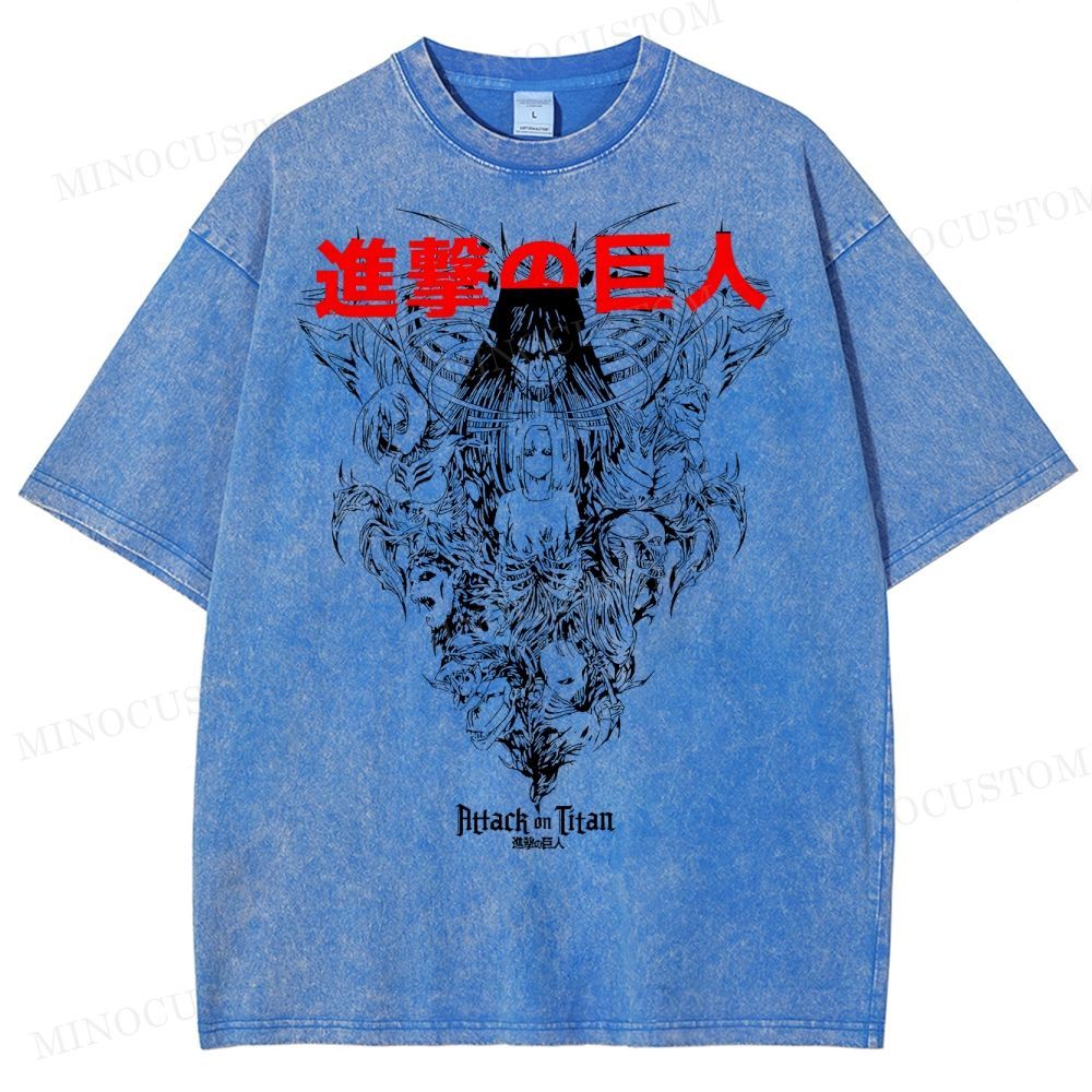 Attack on Titan Anime Washed T-Shirt 