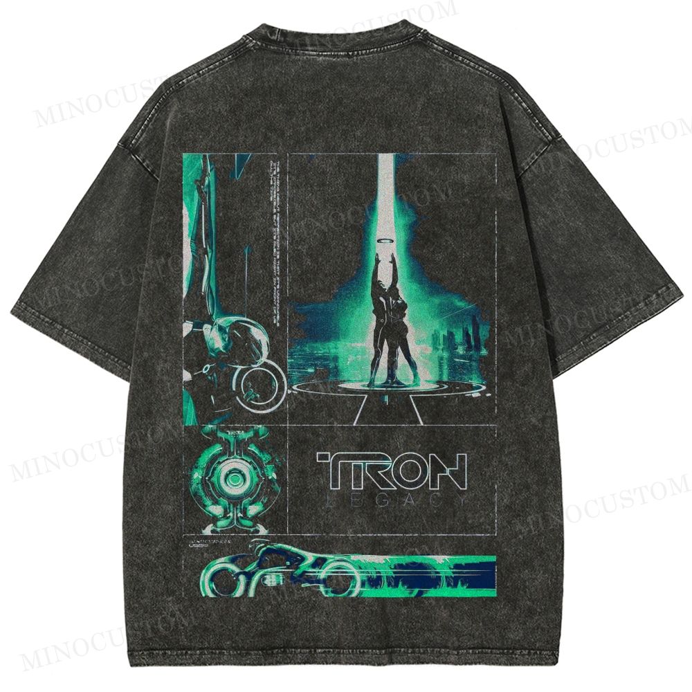 Sci - Fi Themed Washed T - Shirt