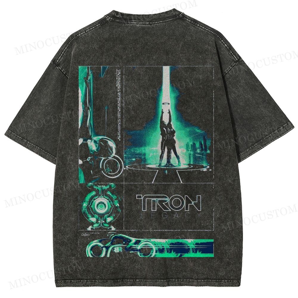 Sci - Fi Themed Washed T - Shirt