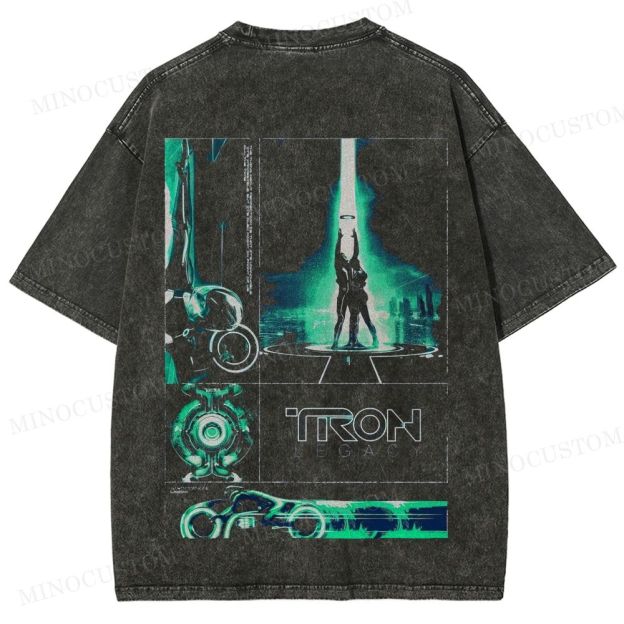 Sci - Fi Themed Washed T - Shirt