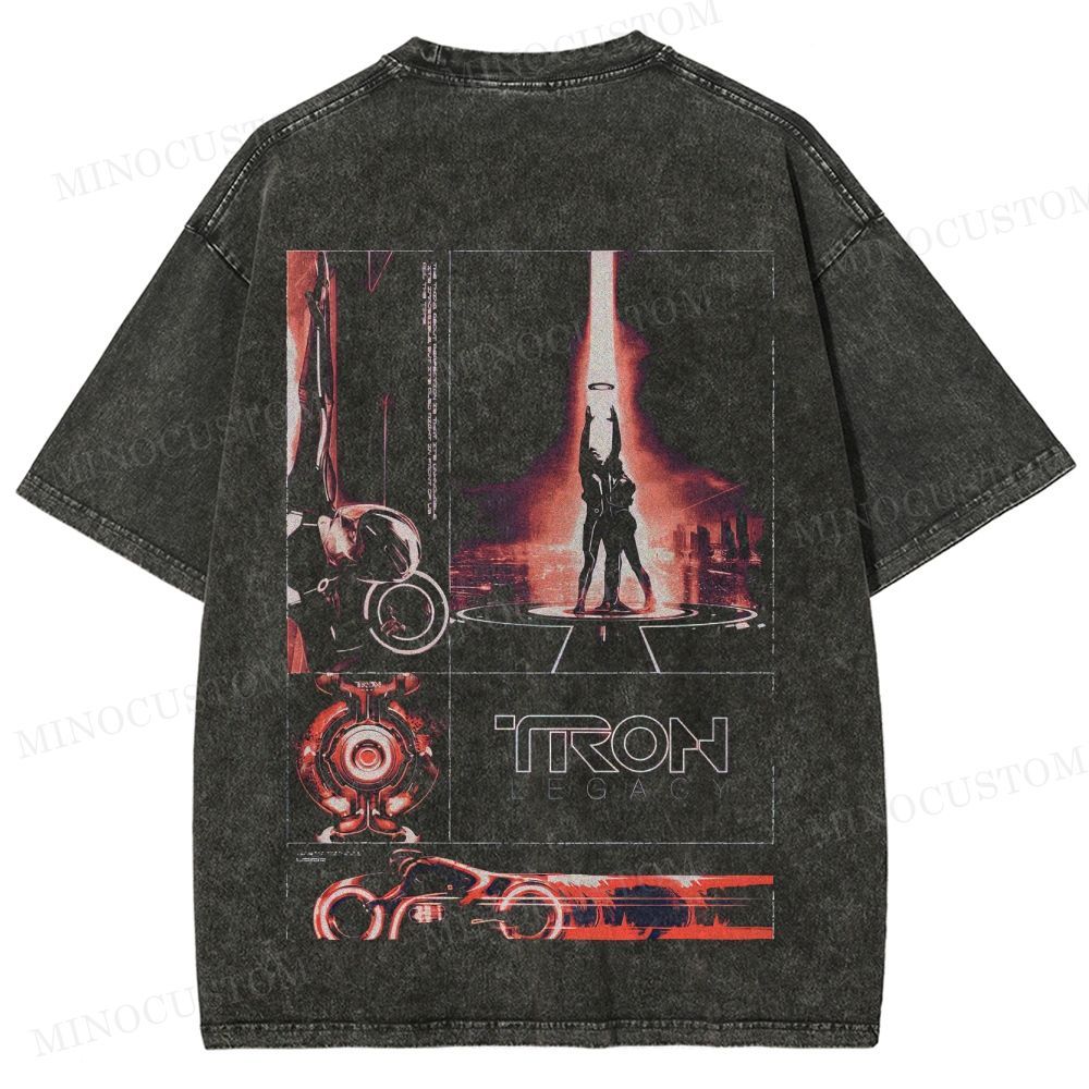 Sci - Fi Themed Washed T - Shirt