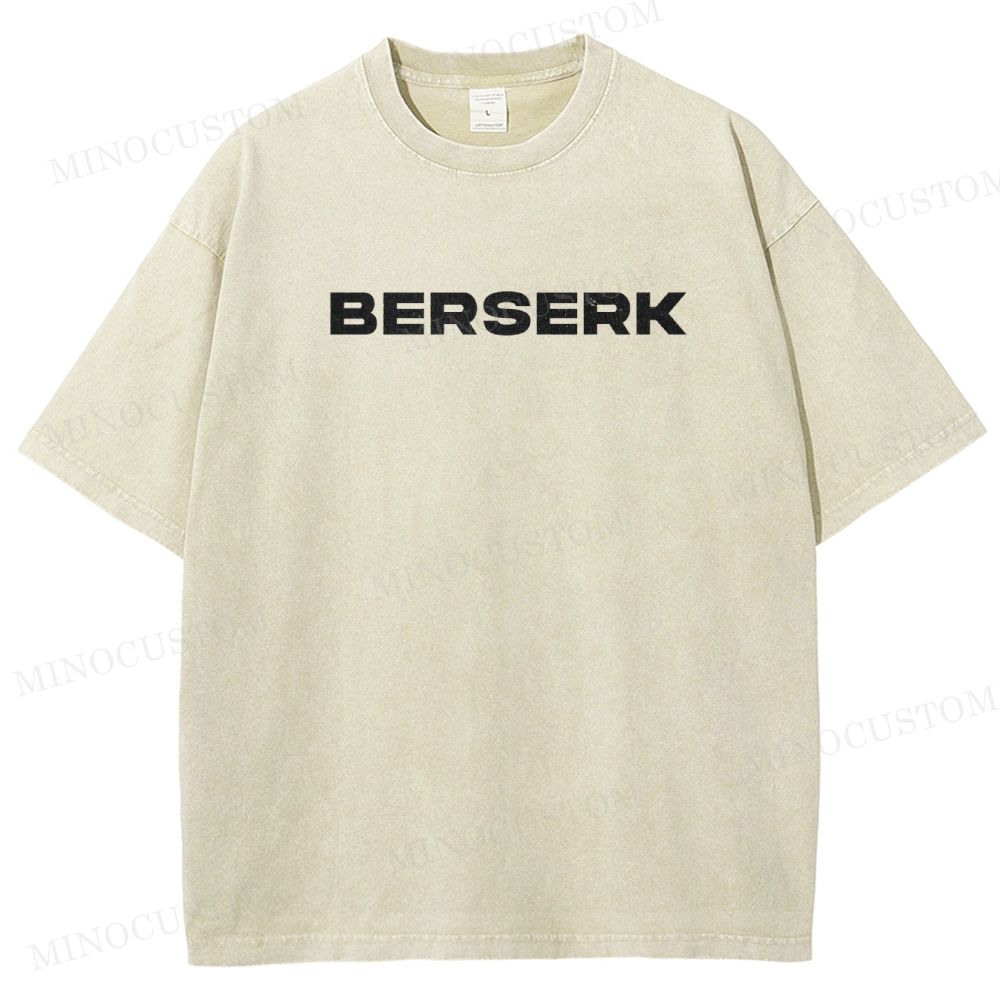 Berserk Dark Fantasy Action Manga Graphic Washed T-Shirt 