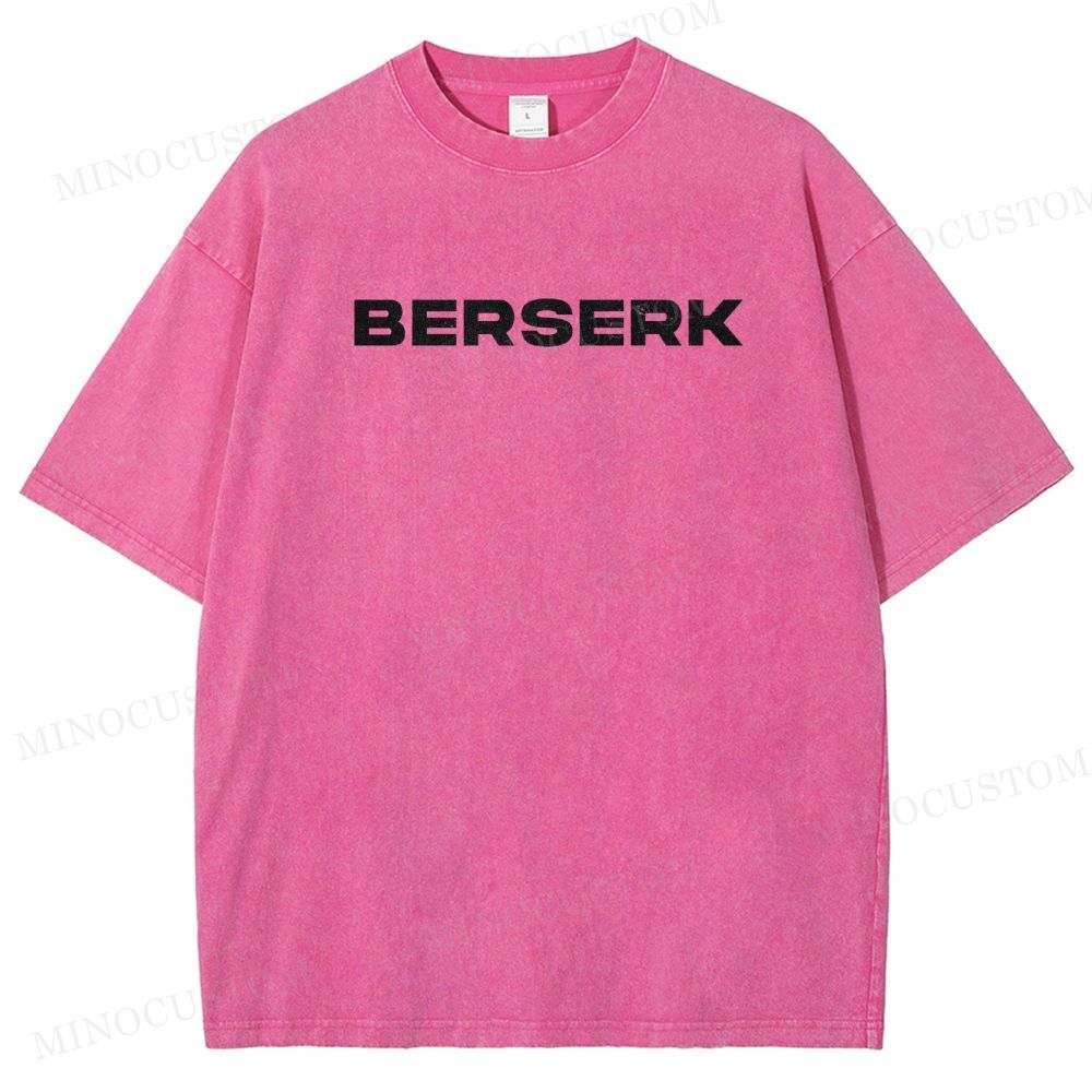Berserk Dark Fantasy Action Manga Graphic Washed T-Shirt 