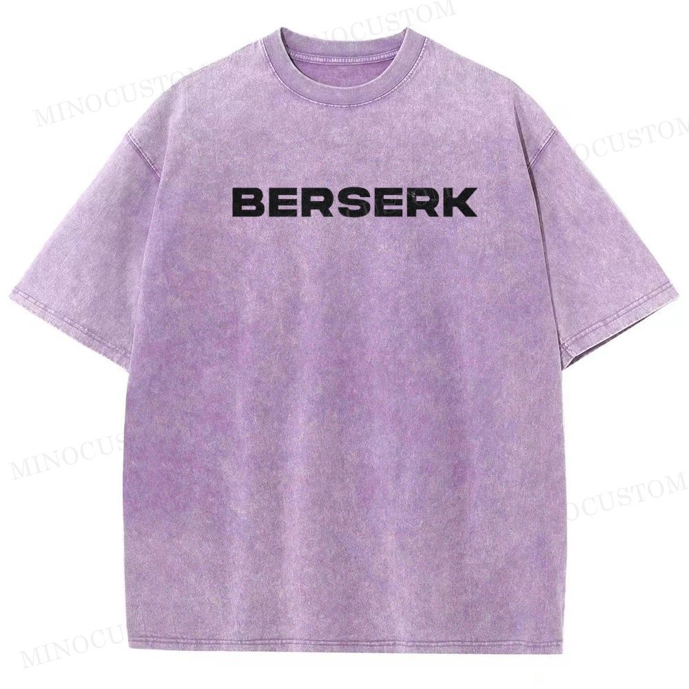 Berserk Dark Fantasy Action Manga Graphic Washed T-Shirt 