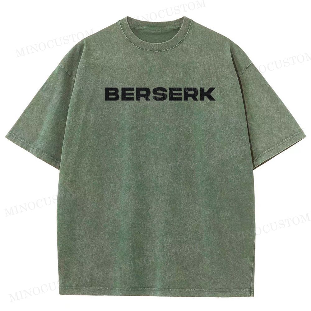 Berserk Dark Fantasy Action Manga Graphic Washed T-Shirt 