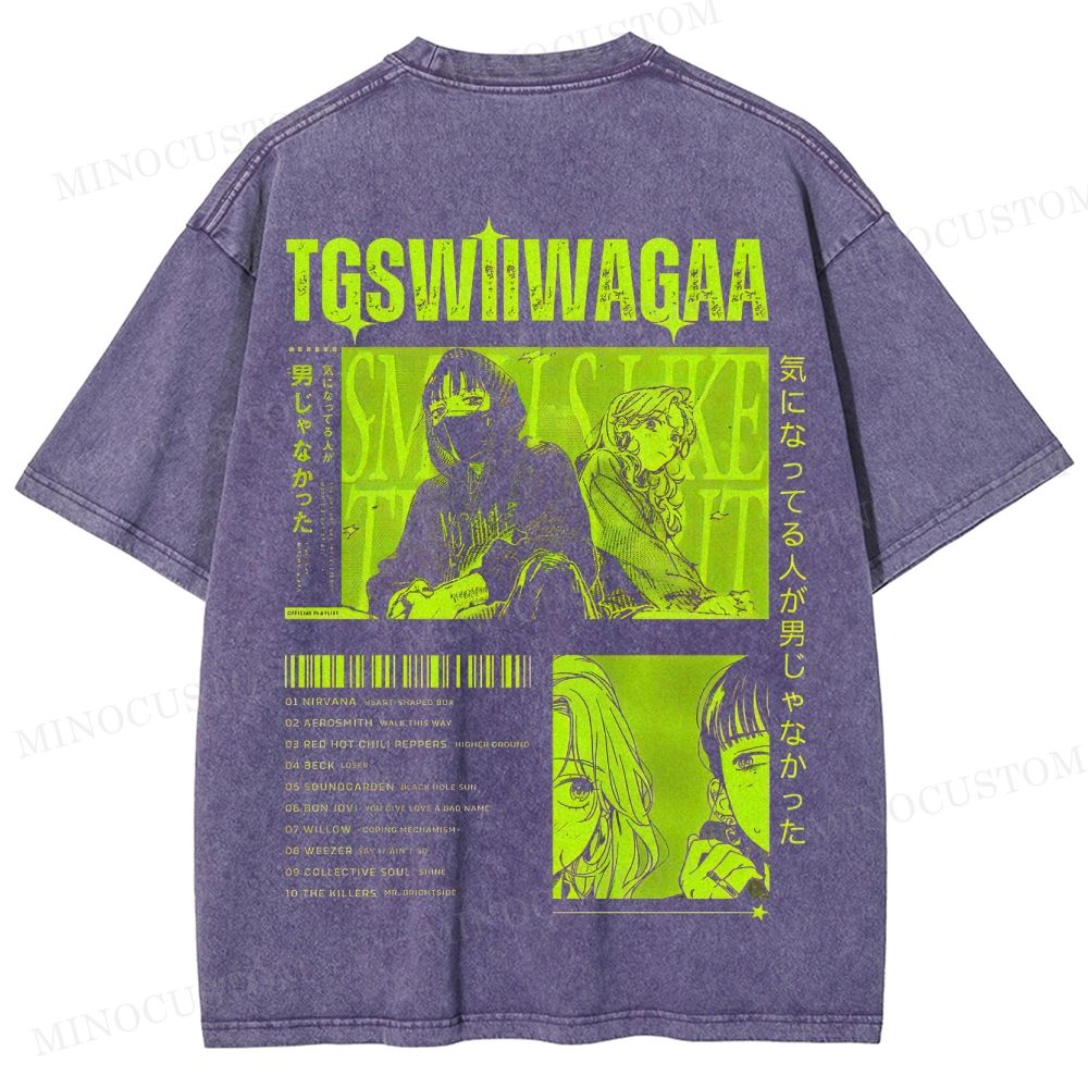 She’s Not a Boy I Knew Manga Graphic Washed T-Shirt