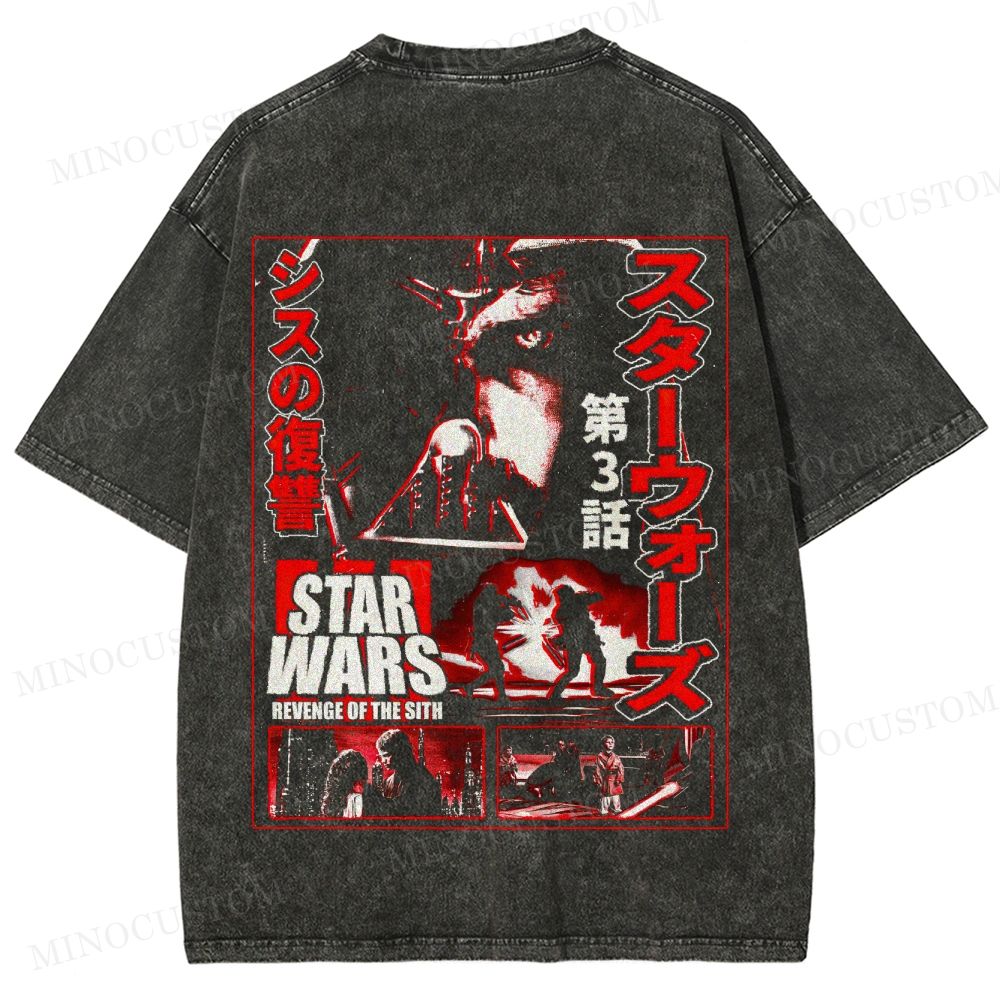 Star Wars: Revenge of the Sith Sci-Fi Action Graphic  Washed T-Shirt