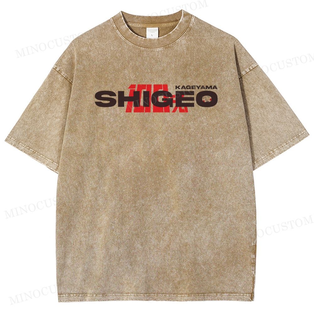 Mob Psycho 100 Supernatural Action Anime Graphic Washed T-Shirt