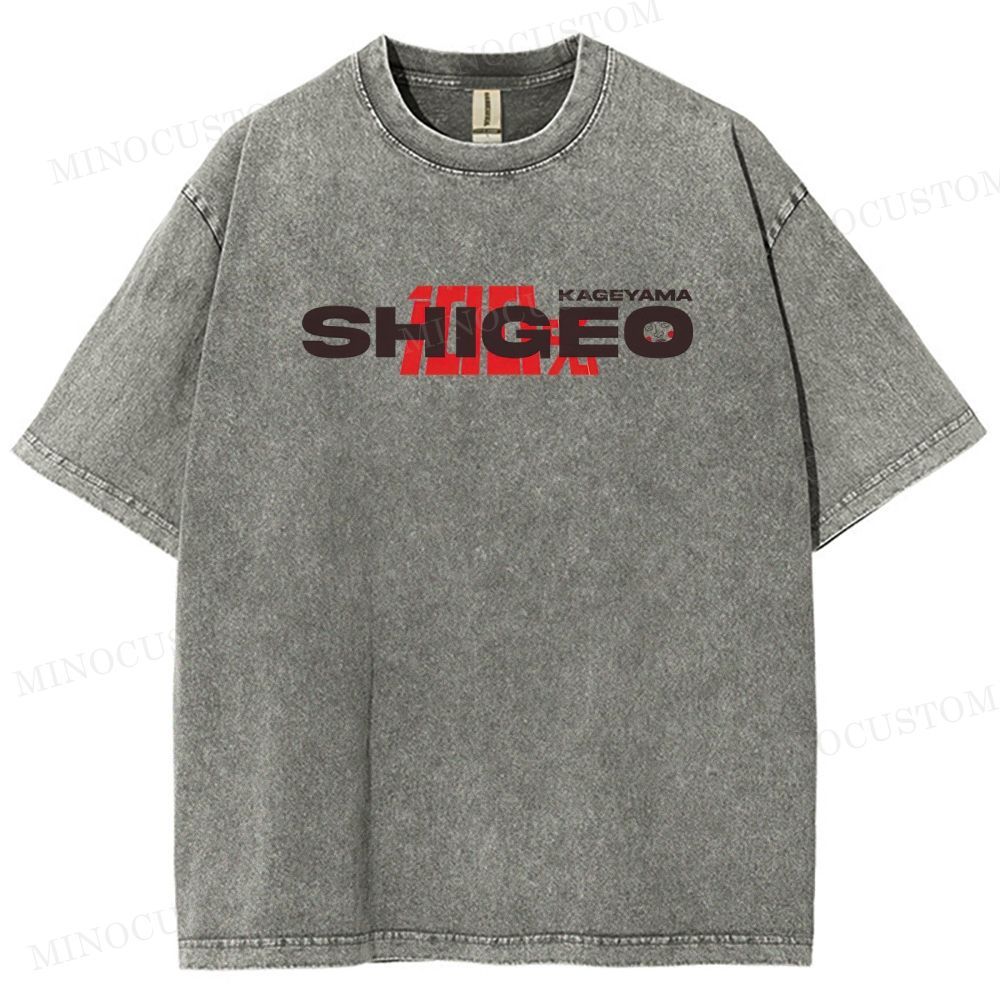 Mob Psycho 100 Supernatural Action Anime Graphic Washed T-Shirt
