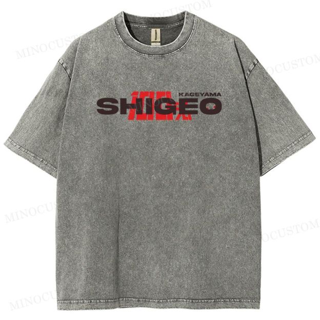 Mob Psycho 100 Supernatural Action Anime Graphic Washed T-Shirt