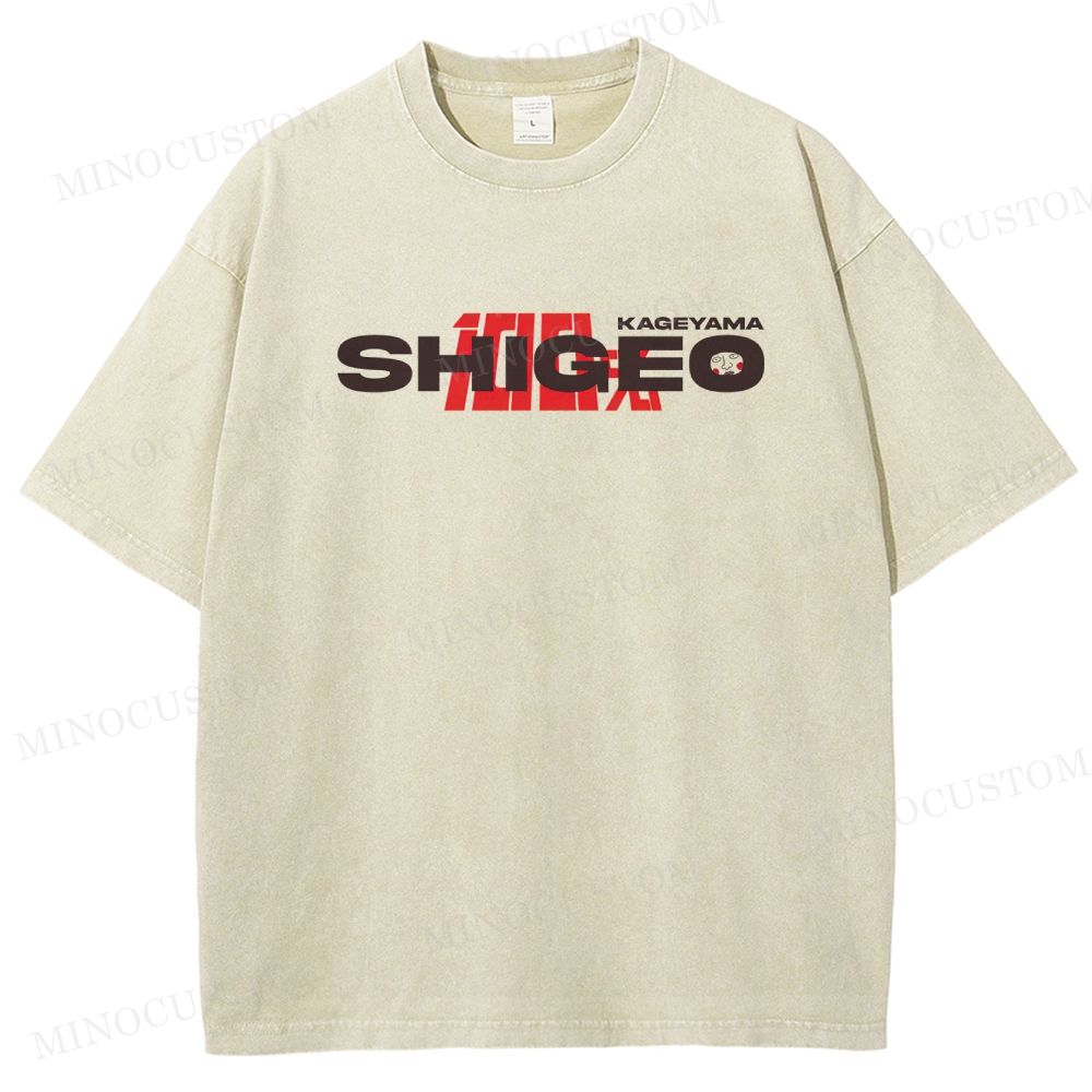 Mob Psycho 100 Supernatural Action Anime Graphic Washed T-Shirt