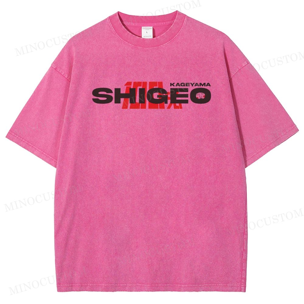 Mob Psycho 100 Supernatural Action Anime Graphic Washed T-Shirt