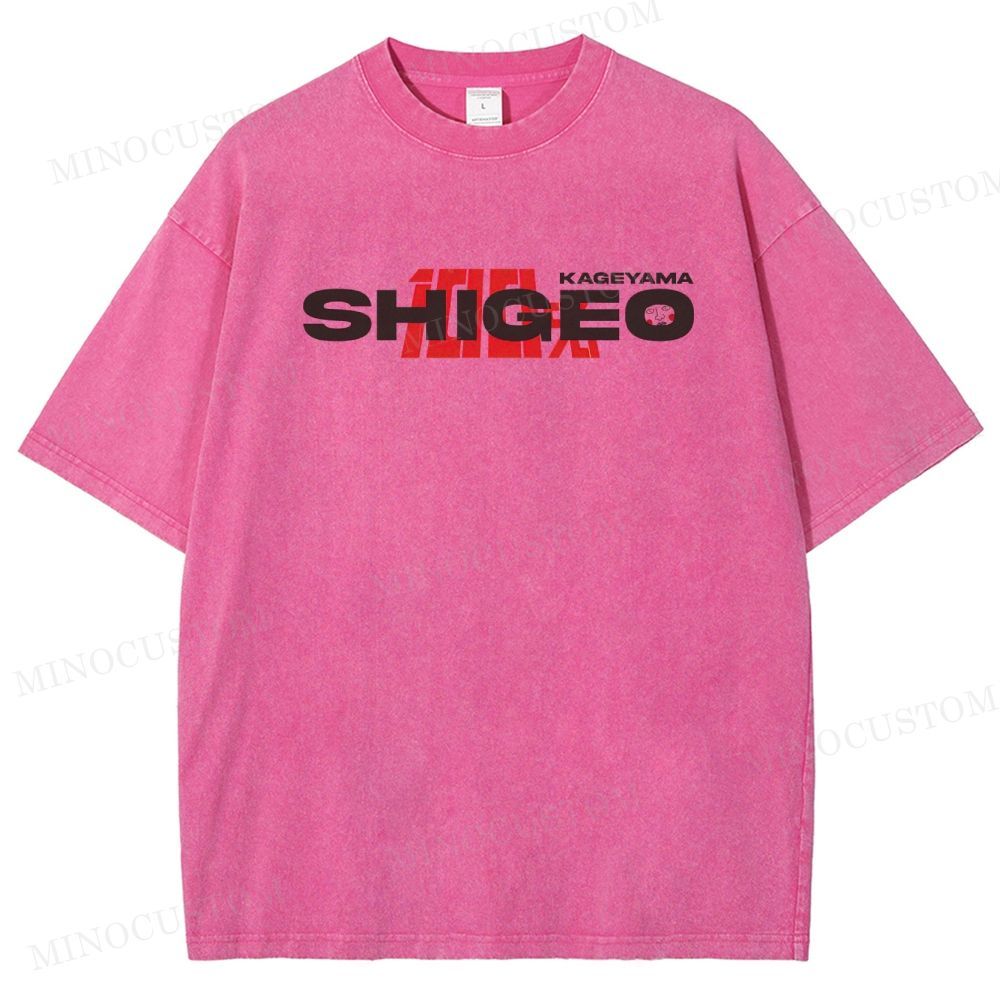Mob Psycho 100 Supernatural Action Anime Graphic Washed T-Shirt