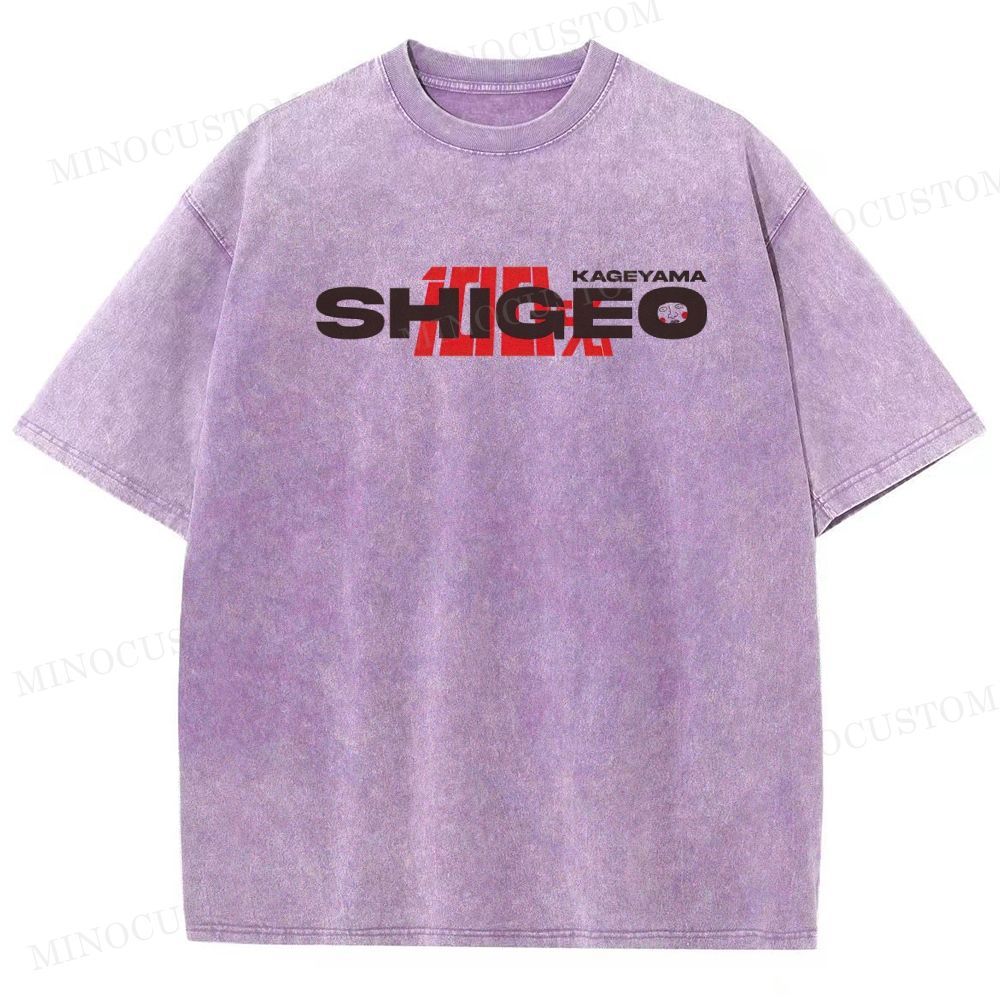 Mob Psycho 100 Supernatural Action Anime Graphic Washed T-Shirt