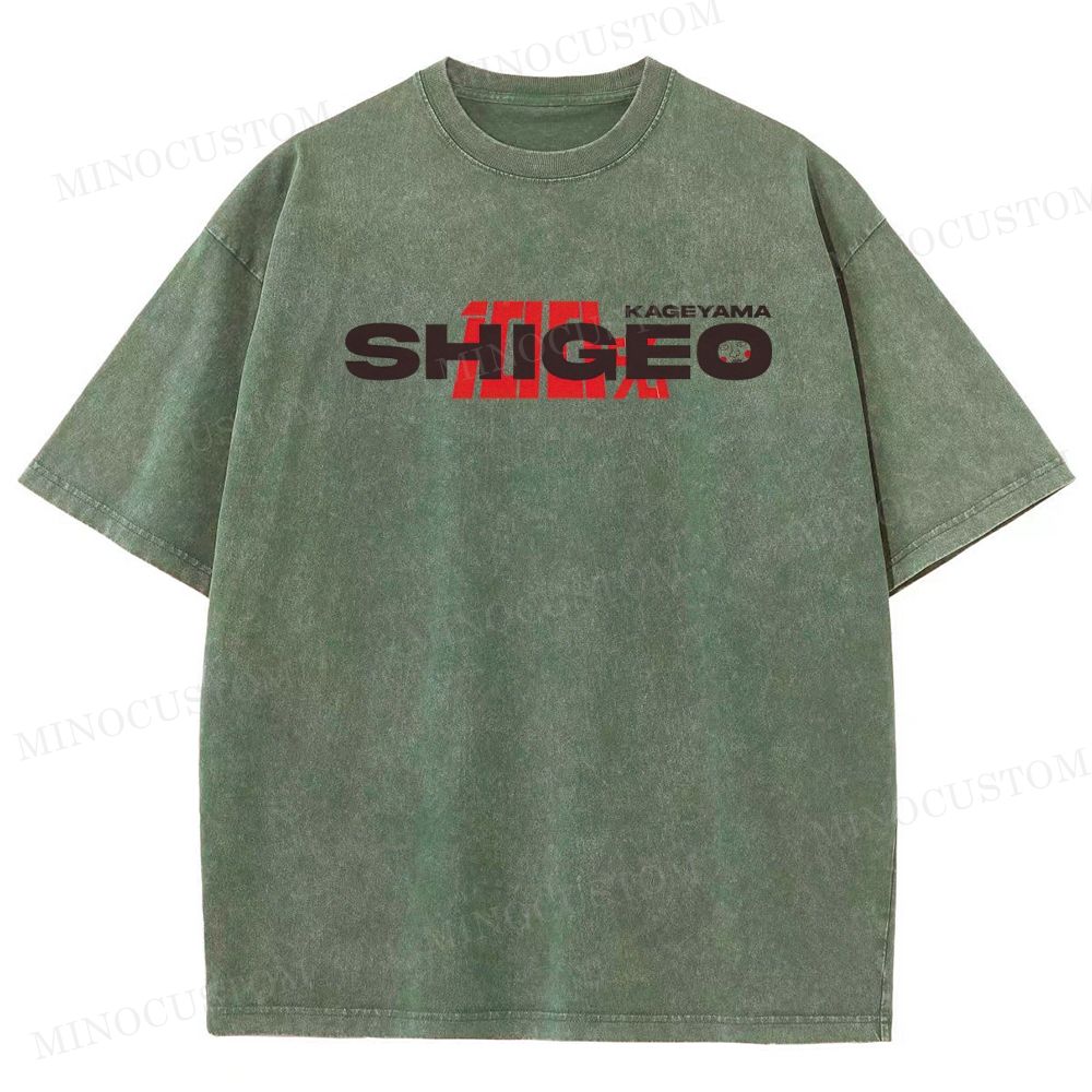 Mob Psycho 100 Supernatural Action Anime Graphic Washed T-Shirt