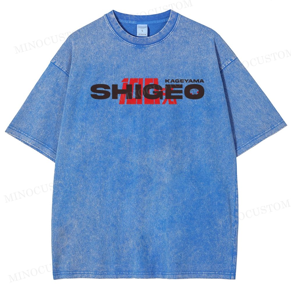 Mob Psycho 100 Supernatural Action Anime Graphic Washed T-Shirt