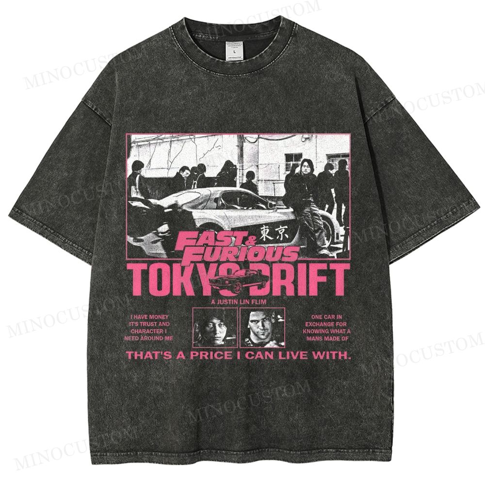 The Fast and the Furious: Tokyo Drift Action Racing Graphic Washed T-Shirt