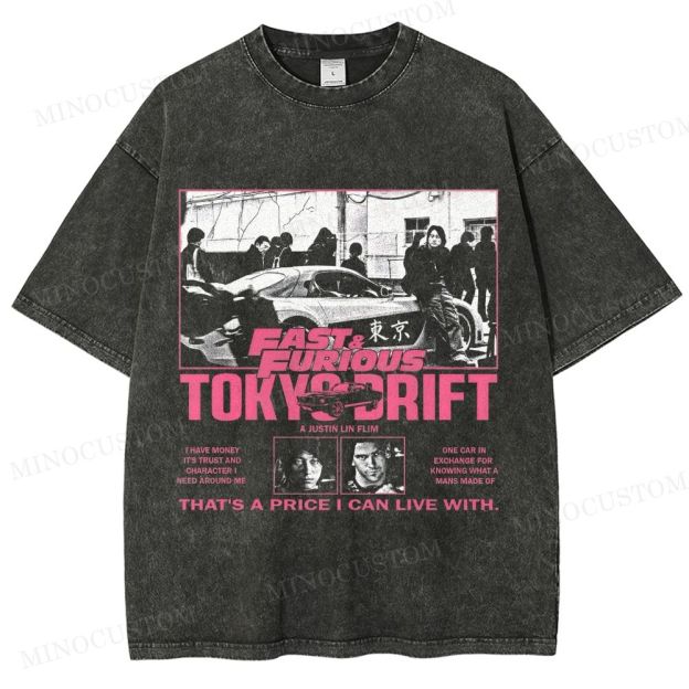 The Fast and the Furious: Tokyo Drift Action Racing Graphic Washed T-Shirt