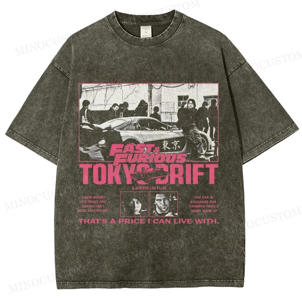 The Fast and the Furious: Tokyo Drift Action Racing Graphic Washed T-Shirt