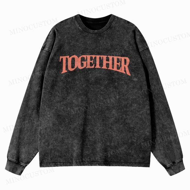 Together (2025) Body Horror Romance Graphic Washed Long-Sleeved T-Shirt 