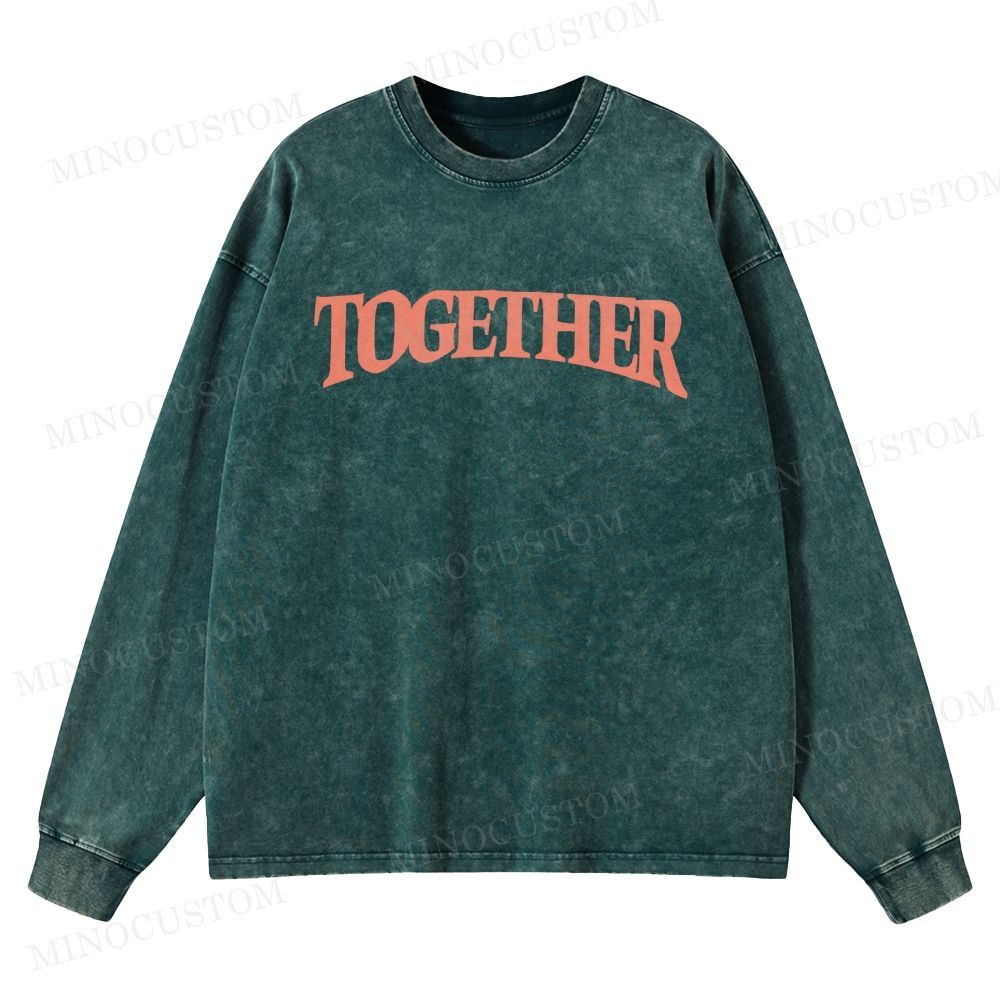 Together (2025) Body Horror Romance Graphic Washed Long-Sleeved T-Shirt 